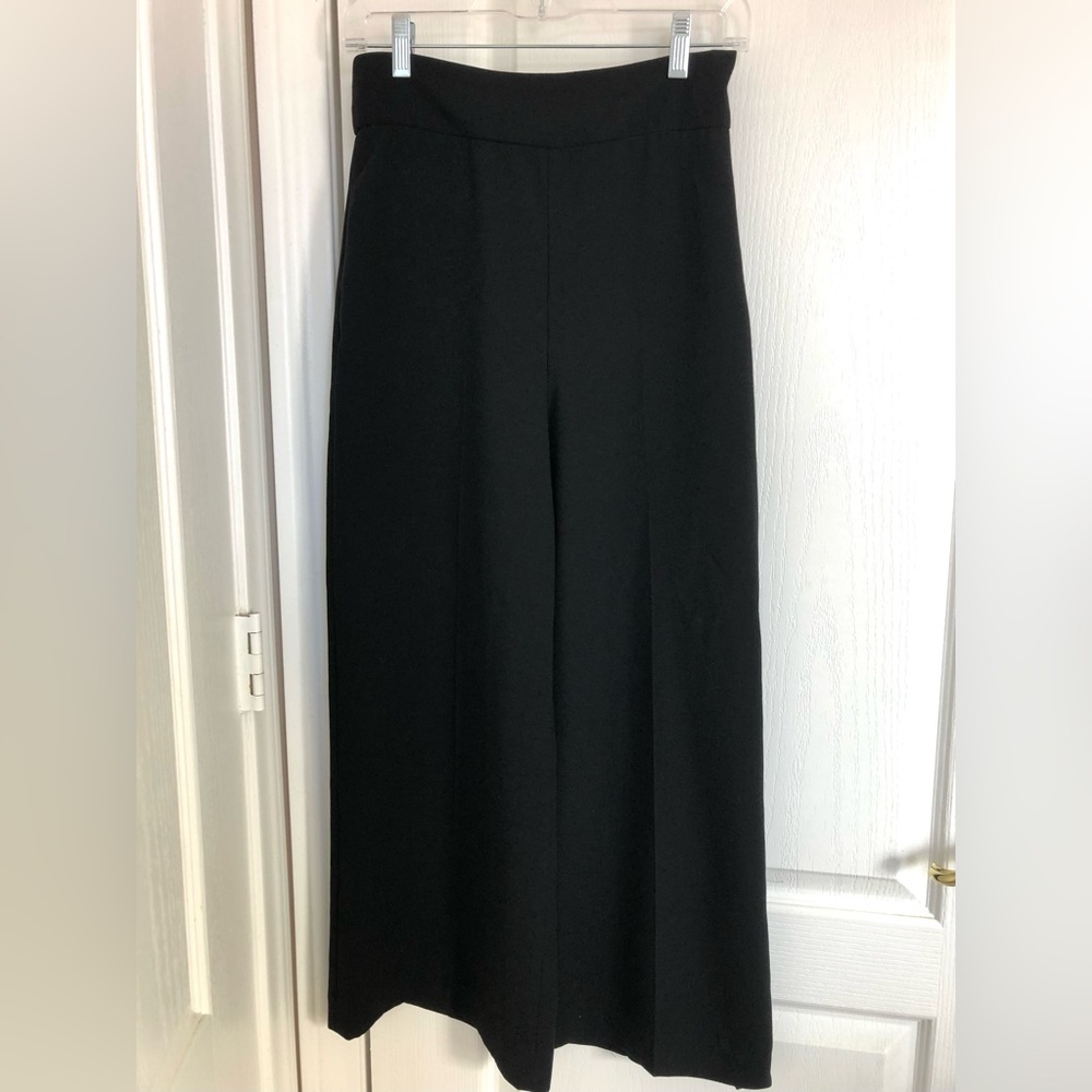 Zara Classic Black Wide Leg Crop Slacks